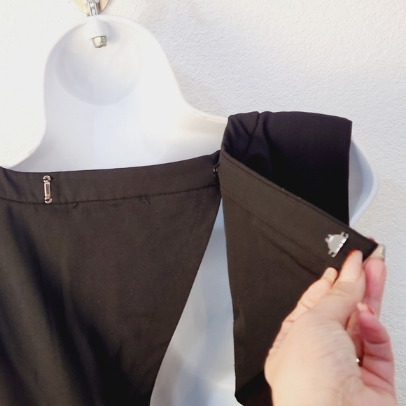 Lulumari Black See-through Front With Abstract Back Cut Out Mini Dress Size: S - Picture 10 of 12